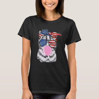 T-shirt Lunettes de soleil American Us F 4 juillet chat bu