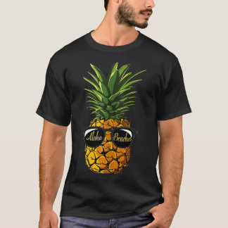 T-shirt Lunettes de soleil ananas Funny Plages d'Aloha Haw