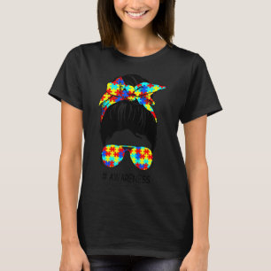 T-shirt Lunettes de soleil Autism Awareness Bun Femme Mama