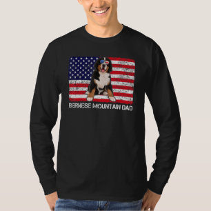 T-shirt Lunettes de soleil Bernese Mountain Papa Drapeau A