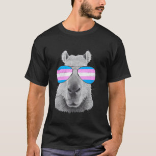 T-shirt Lunettes de soleil Capybara Fierté Transgenre