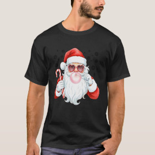 T-shirt Lunettes de soleil cœur rose Bubble Gum Santa Noël