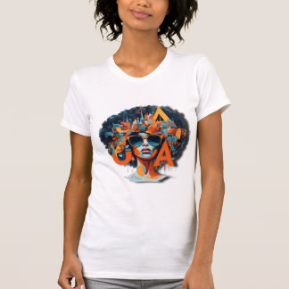 T-shirt Lunettes de soleil cool Afro cool hanche coloré ur
