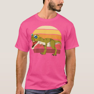 T-shirt Lunettes de soleil Cool rétro Dinosaur Roaring Din
