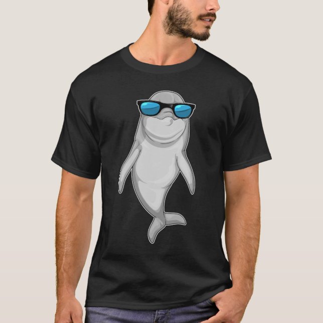 T-shirt Lunettes de soleil dauphin (Devant)