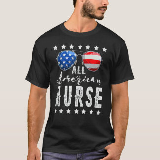 T-shirt Lunettes de soleil de la fête du 4 juillet pour fa