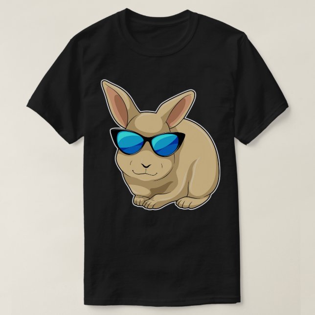 T-shirt Lunettes de soleil de lapin (Design devant)