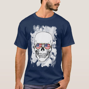 T-shirt Lunettes de soleil de port de bannière étoilée