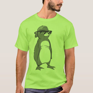 T-shirt Lunettes de soleil de port de pingouin frais
