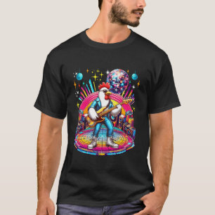 T-shirt Lunettes de soleil de poulet jouant de la guitare