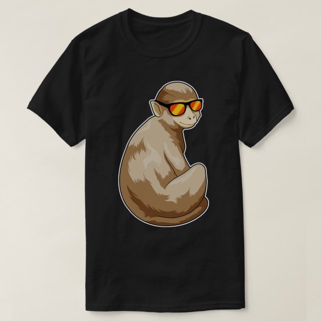 T-shirt Lunettes de soleil de singe (Design devant)