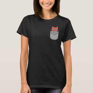 T-shirt Lunettes de soleil des années 80 Chat dans poche