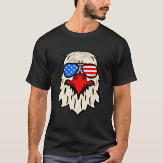 T-shirt Lunettes De Soleil Drapeau Usa 4 Juillet Fête Amér