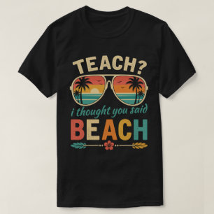 T-shirt Lunettes de soleil drôles d'été rétro de plage pou