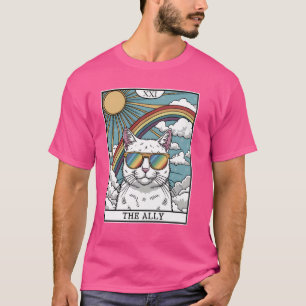 T-shirt Lunettes de soleil drôles pour chat allié LGBTQ Ga