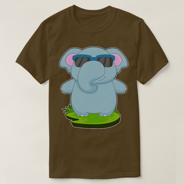 T-shirt Lunettes de soleil éléphant (Design devant)