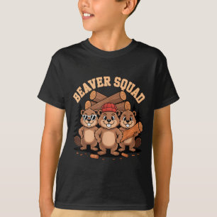 T-shirt Lunettes de soleil équipe castor bûcheron groupe d