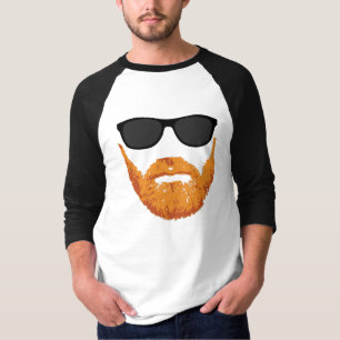 T-shirt Lunettes de soleil et barbe principale rouge