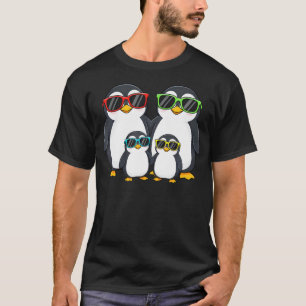 T-shirt Lunettes de soleil Famille Manchot Amoureux d'oise