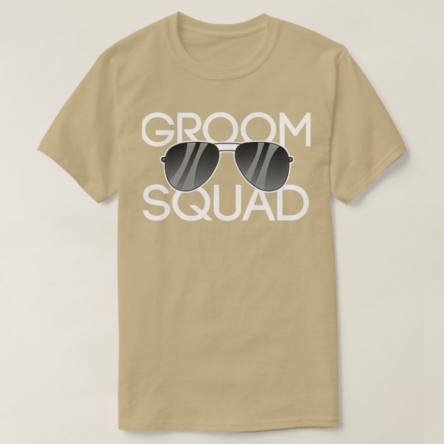 T-shirt Lunettes de soleil Groom Squad Mariage Enterrement (Design devant)