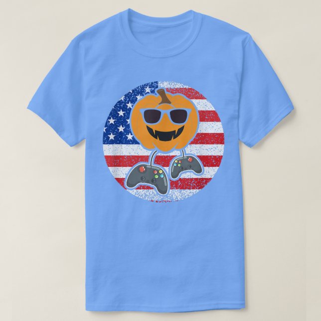 T-shirt Lunettes de soleil Halloween Jack-o'-lantern (Design devant)