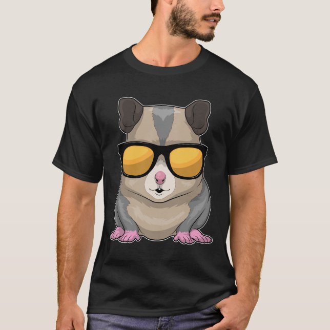T-shirt Lunettes de soleil Hamster (Devant)