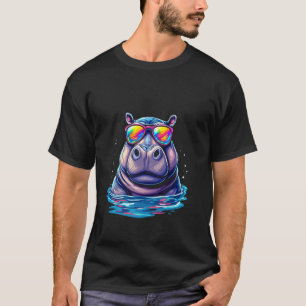 T-shirt Lunettes de soleil Hippopotame
