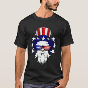 T-shirt Lunettes de soleil lama chapeau oncle Sam 14 juill
