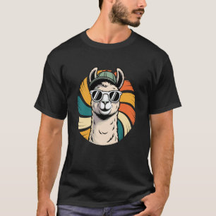 T-shirt Lunettes de soleil Lama Tourbillon Rétro Lamas