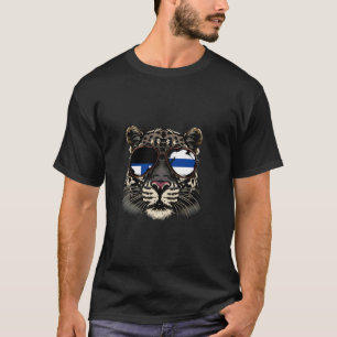 T-shirt Lunettes de soleil léopard Drapeau finlandais Raci