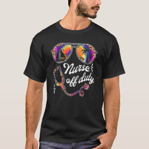 T-shirt Lunettes de soleil Leopard Tie Dye Nurse Off Duty