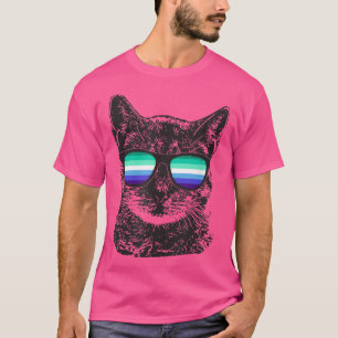 T-shirt Lunettes de soleil LGBT gay pride Cat 
