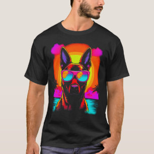 T-shirt Lunettes de soleil Malinois de Belgique