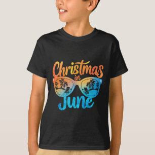 T-shirt Lunettes de soleil Noël en juin Vacances d'été drô