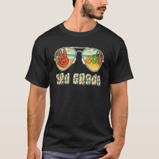 T-shirt Lunettes de soleil Peace Out Enseignants de 3e ann