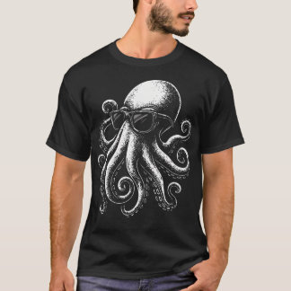 T-shirt Lunettes de soleil Pieuvre