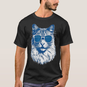 T-shirt Lunettes de soleil pour amoureux de chat Maine Coo