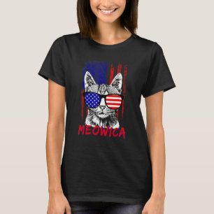T-shirt Lunettes de soleil pour chat 4 juillet Meowica Mer