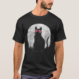 T-shirt Lunettes de soleil pour chat drapeau britannique R