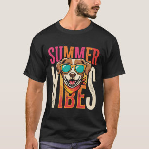 T-shirt Lunettes de soleil pour chien ambiance estivale