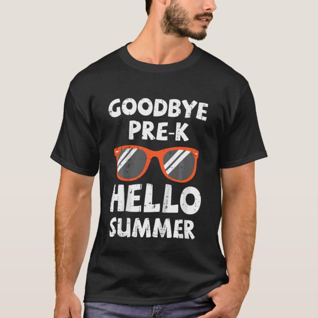 T-shirt Lunettes de soleil pour enfants Adieu Pré K Bonjou (Devant)