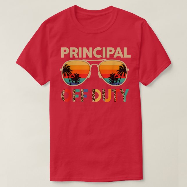 T-shirt Lunettes de soleil Principal hors service Leopard  (Design devant)