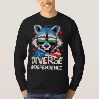 T-shirt Lunettes de soleil Raccoon Neutrois Indépendance D