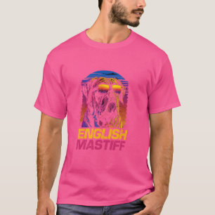 T-shirt Lunettes de soleil Retro cool Mastiff Chien anglai