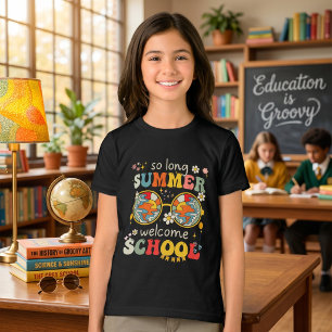 T-shirt Lunettes de soleil rétro groovy retour à l'école t