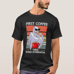 T-shirt Lunettes de soleil Retro Sea Gull Café Seabird Vin
