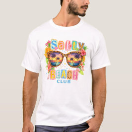 T-shirt Lunettes de soleil Salty Beach Club Tropical Sunse