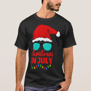T-shirt Lunettes de soleil Santa Hat Célébration d'été