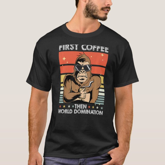 T-shirt Lunettes de soleil singe Primate animal Singe Ape  (Devant)