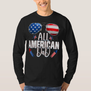 T-shirt Lunettes de soleil Tous American Papa 4 juillet Pè